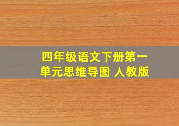 四年级语文下册第一单元思维导图 人教版